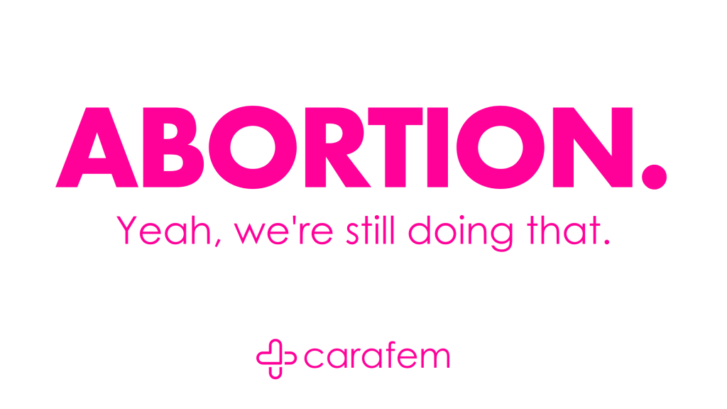 Abortion. Yeah, we're still doing that.